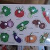 Wooden Pin Puzzle Board (Shapes /Transport/ Animals/ Fruits / Vegetables)
