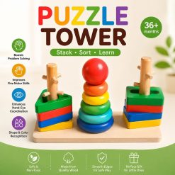 Wooden Puzzle Tower